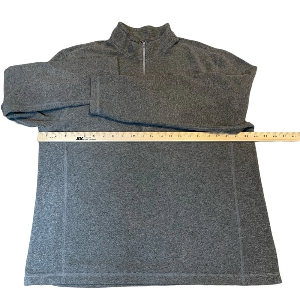 The North Face  The North Face Gray Quarter-(1/4)Zip Pullover men Large fleece.